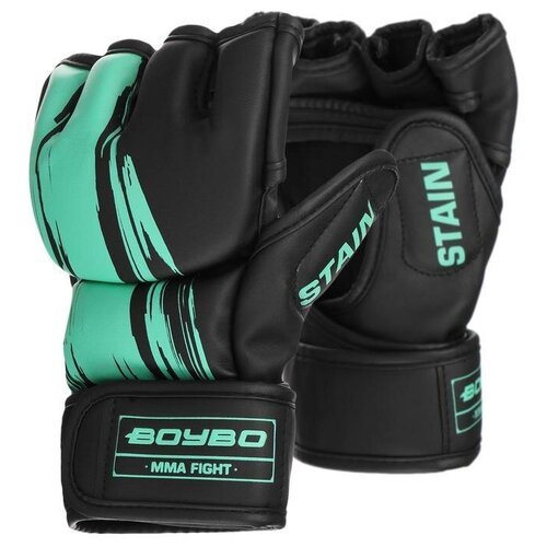 фото Пк соль земли перчатки для мма boybo stain, флекс, цвет голубой, размер m