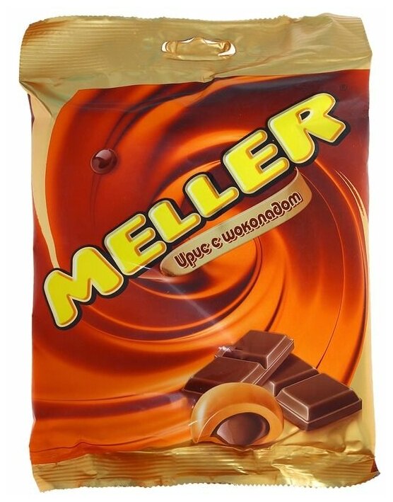 Конфета жевательная Meller ирис с шоколадом, 100 г 1308155