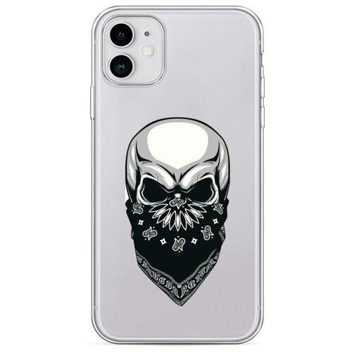 фото Силиконовый чехол "череп в маске" на apple iphone 11 / айфон 11 case place