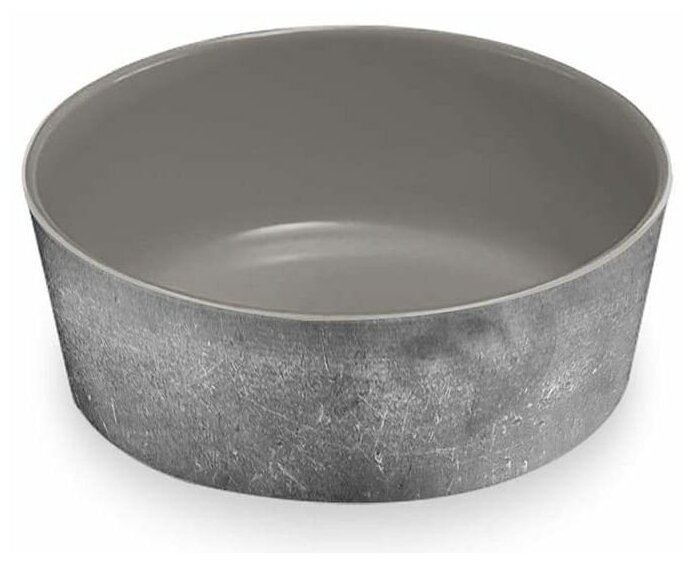 TARHONG Миска для животных "Gallery Pewter", серый камень, 15.3х15.3х5.6см (700мл) - фотография № 1