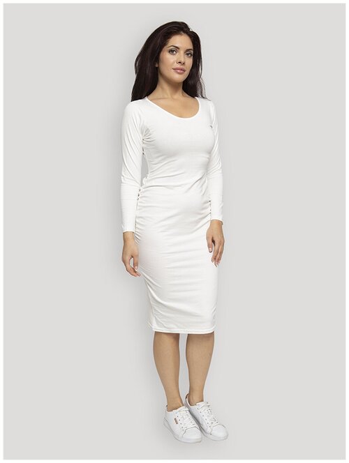 Платье Lunarable, размер 52 (2XL), бежевый, белый