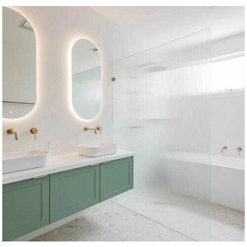 фото Зеркало olivia 90*50 "парящее" без рамки для ванны с led-подсветкой, сенсорная кнопка включения. auramira