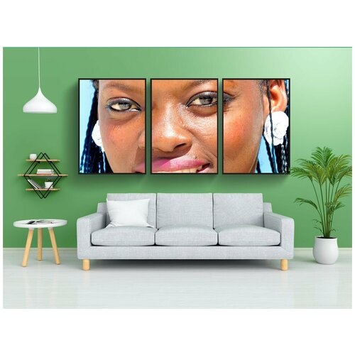 фото Набор модулных постеров для интерьера "модели, пляж, тело" 60x90 см. в тубусе, без рамки lotsprints