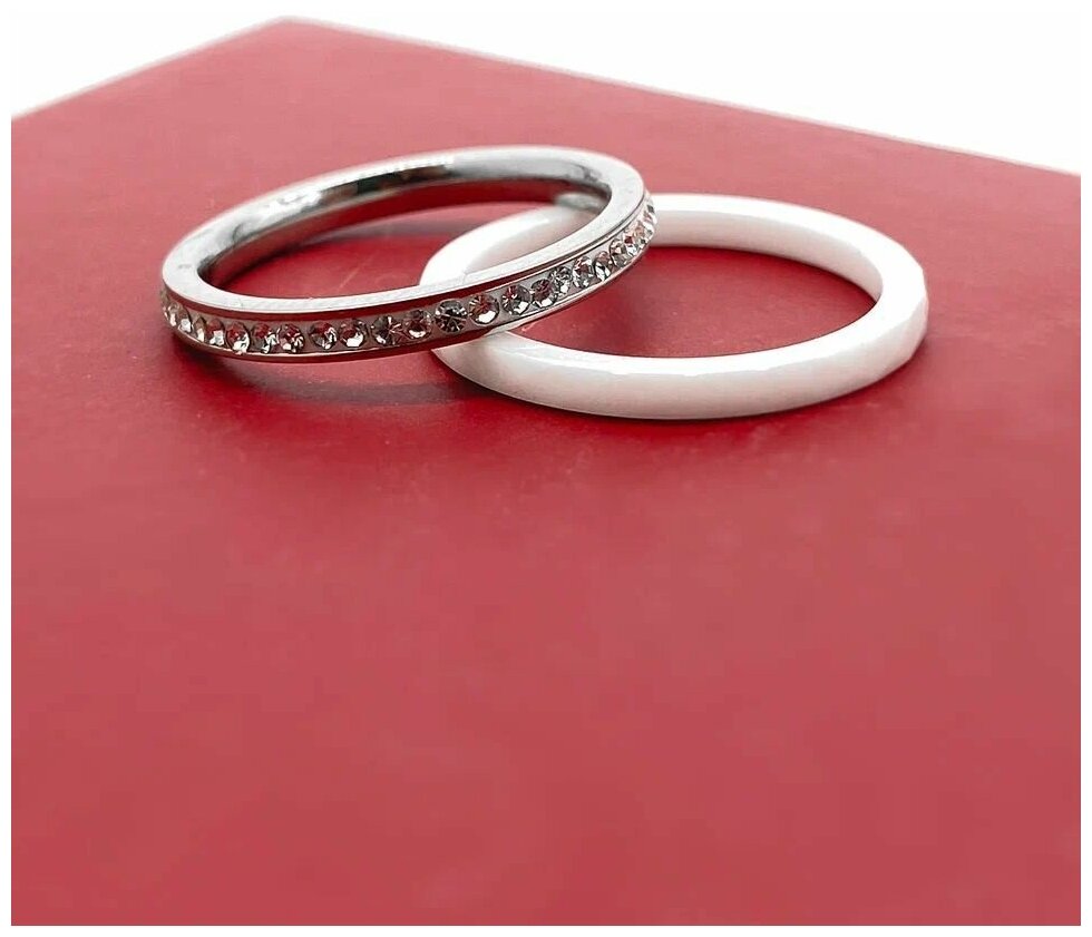 Купить Двойное керамическое кольцо 6мм за 800р. с доставкой