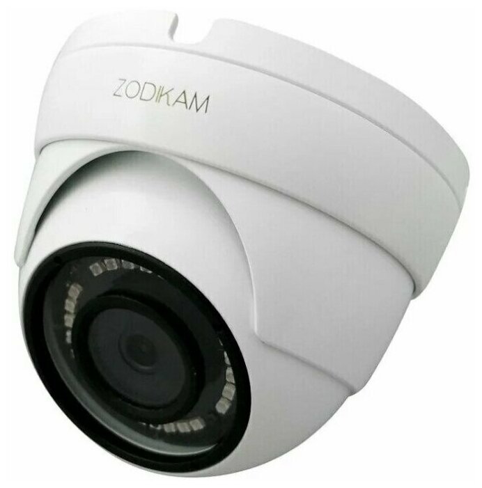 Купольная антивандальная IP камера видеонаблюдения для дома Zodikam 3202-P