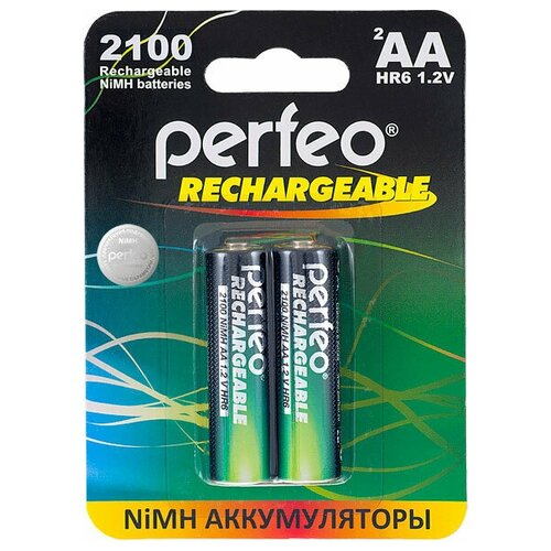 фото Аккумулятор perfeo aa2100mah/2шт