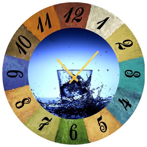 фото Svs настенные часы svs 3502129 kitchen апельсин в воде