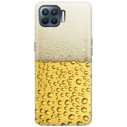 фото Ультратонкий силиконовый чехол-накладка для oppo reno4 lite с принтом "пиво" gosso