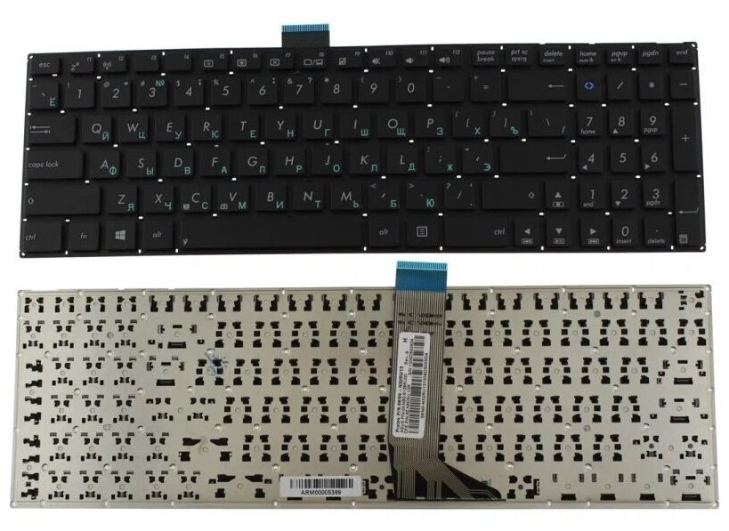 Клавиатура для ноутбука Asus 0KN0-N32US русская черная плоский Enter шлейф 115 см 960₽