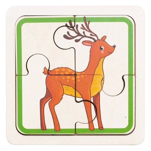 Пазл двусторонний EVOTOYS ET-PUZ-04-02 Лосенок и Олененок