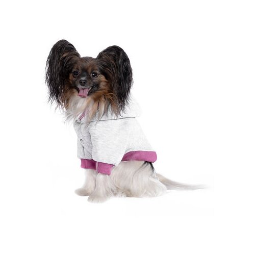 Tappi одежда Толстовка Флип для собак, серыйрозовый, спинка 27см л8227у, 0,156 кг