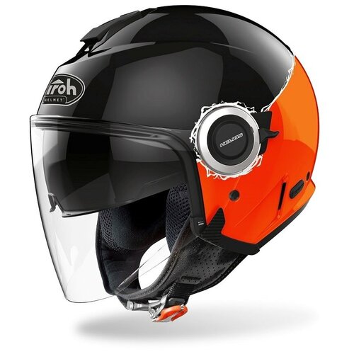 фото Airoh шлем открытый helios fluo orange gloss ms airoh helmet