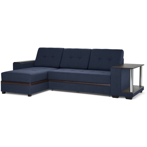 фото Угловой диван-кровать "вольберг", синий (модерно 05) /коричневый (вик-тр 797) нет бренда