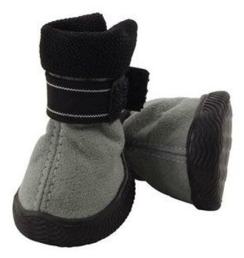 Обувь для собак Ботинки размер №4 Triol серо-черные (Р)