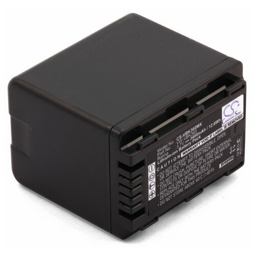 аккумулятор для видеокамеры panasonic vw vbt190 vw vby100 3 6v 1950mah код mb077196 Усиленный аккумулятор для Panasonic VW-VBK360, VW-VBK360E-K