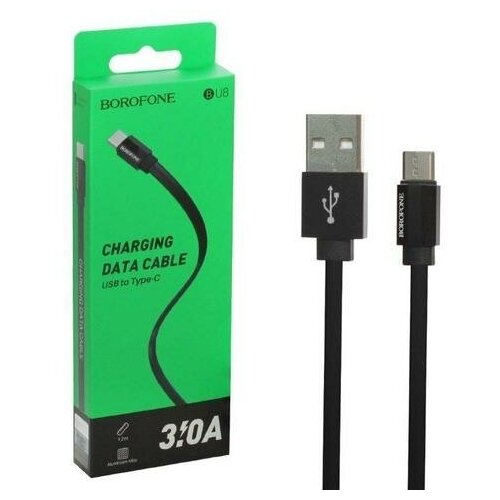 Кабель USB Type-C BU8 1M Borofone черный кабель isa usb type c 1m алюминий нейлон плетеный черный