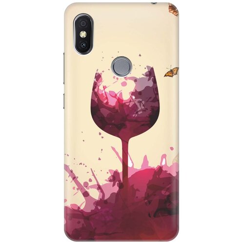 фото Re:paчехол - накладка artcolor для xiaomi redmi s2 с принтом "летнее вино"