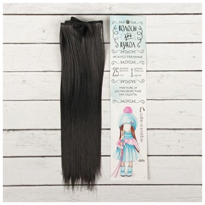 Волосы-тресс для кукол Школа талантов "Прямые", длина волос: 25 см, ширина: 100 см, цвет № 2В