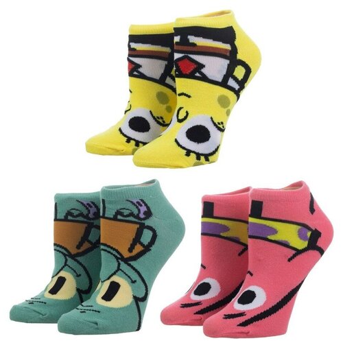 фото Набор носков bioworld губка боб (spongebob squarepants charater ankle sock pack)