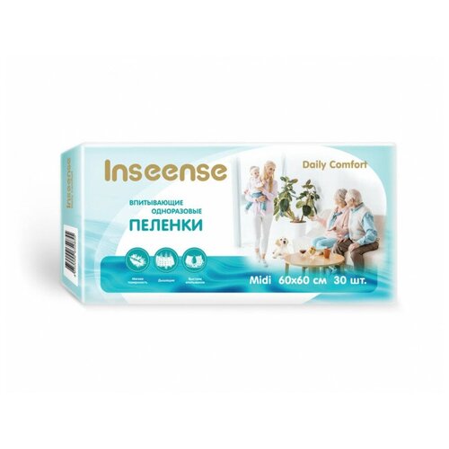 Пеленки одноразовые впитывающие Daily Comfort 60х60см, 30 шт.