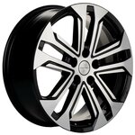 Колесный диск 18 Khomen KHW1803 RAV4 7.0*18 5*114.3 ET35 D60.1 BLACK-FP - изображение