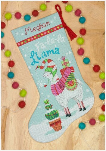 Изображение товара 70-08977 Набор для вышивания крестом DIMENSIONS Llama stocking "Лама. Чулок"