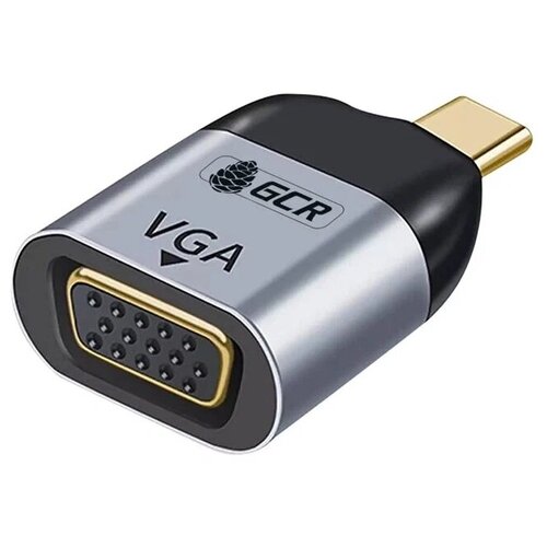 GCR Переходник USB Type C > VGA, M/F аксессуар gcr usb type c 3 5mm mini jack usb type c black gcr 53598