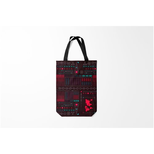 фото Сумка-шоппер / 31х42 см / программисты / принты для программистов cyber burnettie