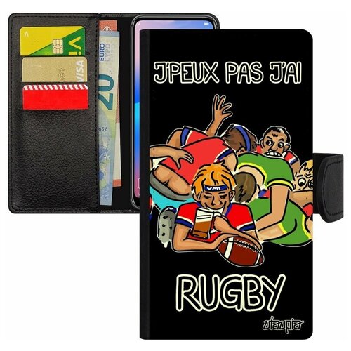 фото Чехол- книжка на мобильный iphone 7, "не могу - у меня регби!" шутка пародия utaupia