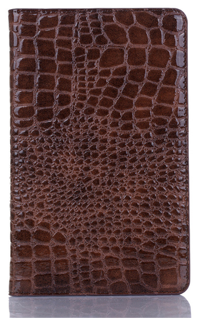 Чехол-футляр MyPads для Samsung Galaxy Tab A 8.4 (2020) SM-T307/ T307U из лаковой рельефной кожи под крокодила шоколадный коричневый.