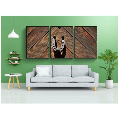 фото Набор модулных постеров для интерьера "подкова, дверь, вход" 60x90 см. в тубусе, без рамки lotsprints