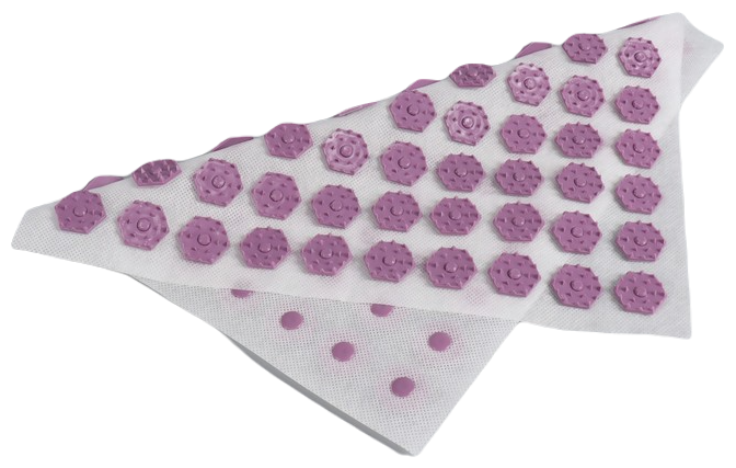 ONLYTOP массажный коврик Ипликатор игольчатый 32x26 см, белый/фиолетовый - фотография № 3
