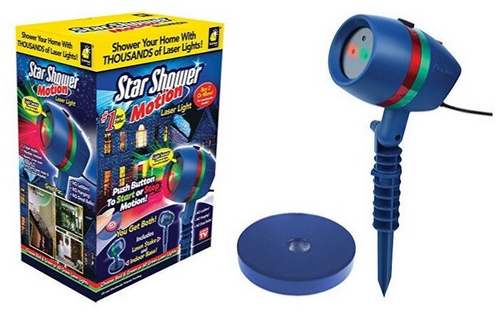 Новогодний проектор светильник Star Shower Laser Light Motion - фотография № 1