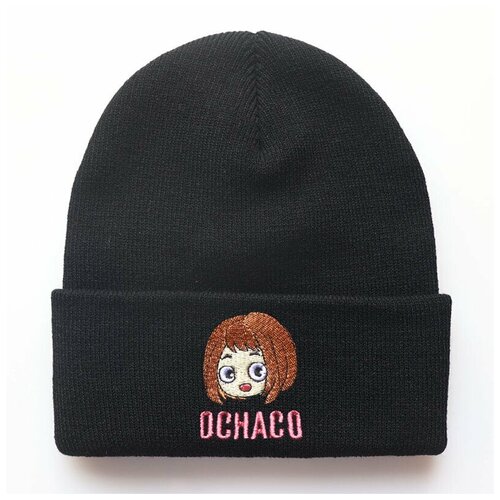 Шапка со знаком Очако Урарака / Ochako Uraraka / Уравити из аниме Моя геройская академия черная