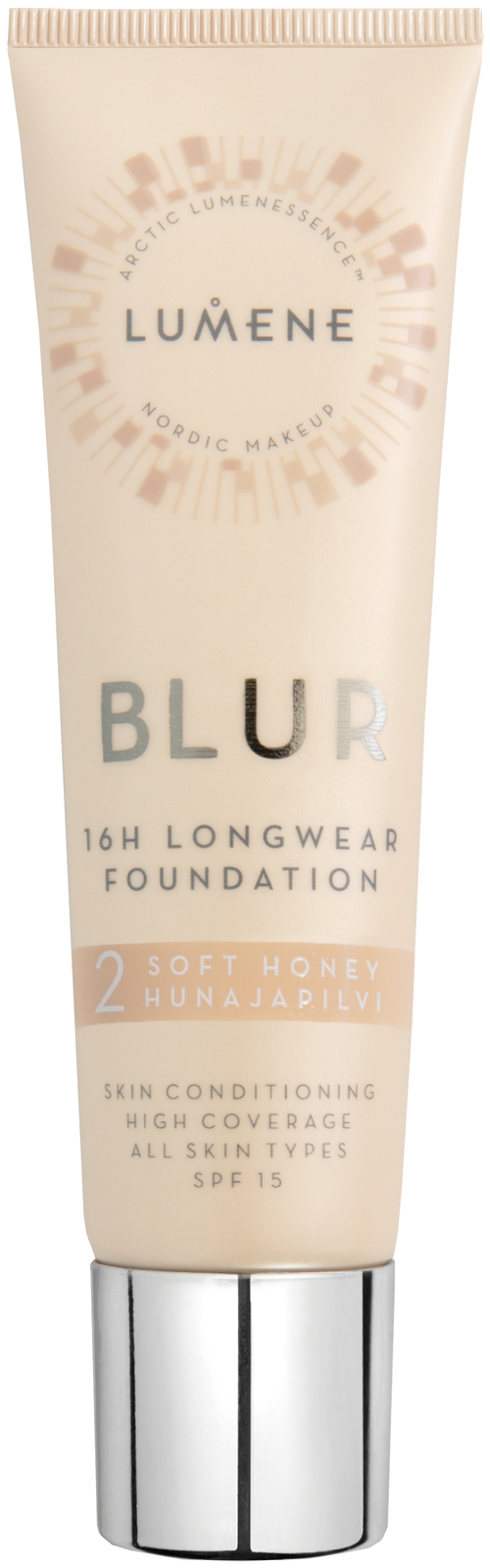 Lumene Тональный крем Blur, SPF 15, 30 мл/40 г, оттенок: 2 soft honey