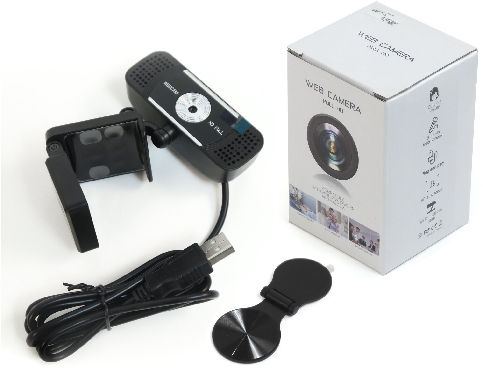 Веб камера 2K Full HD для пк HDcom Zoom W18-2K - бюджетные веб камеры для стрима. Для работы в Skype, Zoom и WhatsApp