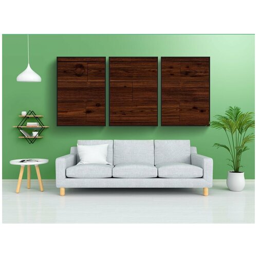 фото Набор модулных постеров для интерьера "текстура, древесина, зерно" 60x90 см. в тубусе, без рамки lotsprints