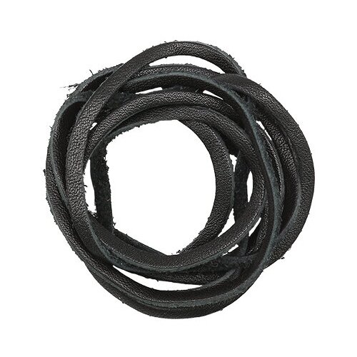 Шнур из натуральной кожи 3мм*1м, дизайн №301, 100% кожа (433 черный)