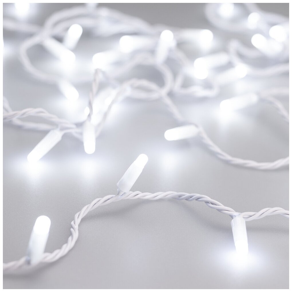 Светодиодная гирлянда ARD-STRING-CLASSIC-10000-WHITE-100LED-MILK-STD White (230V, 7W) (Ardecoled, IP65)