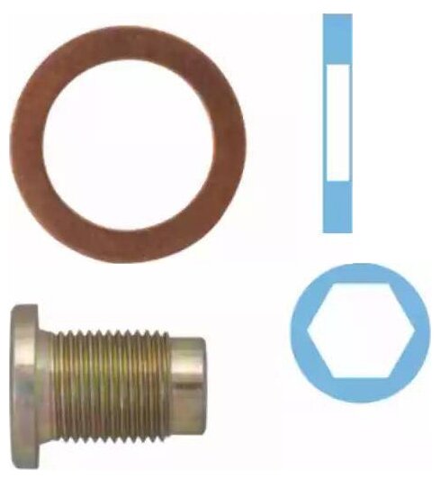 Пробка резьбовая масляного поддона Corteco 220126S