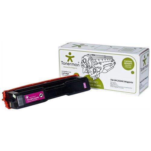 Совместимый картридж Tonerman SPC252HE Magenta для Ricoh Aficio SP C252, SP C252DN, SP C252SF, SP C262, SP C262DNW, SP C262SFNW