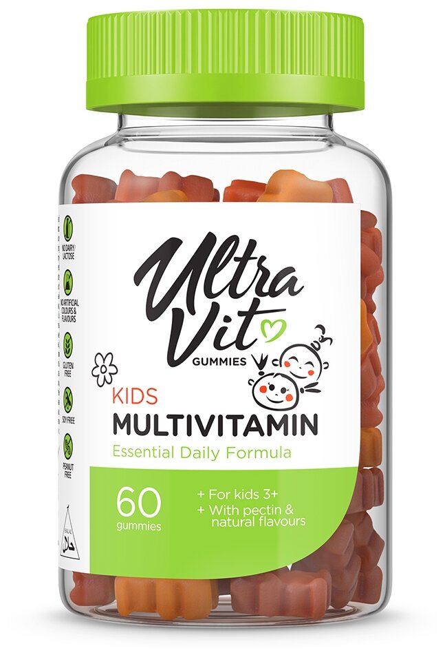 UltraVit Gummies Kids Multivitamin жев. пастилки, 60 шт.