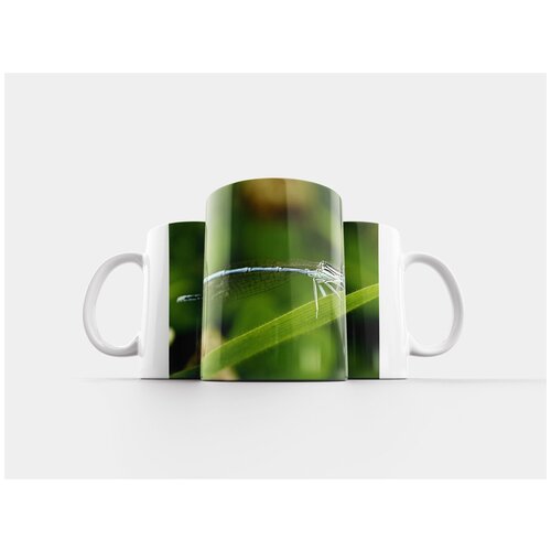 фото Кружка "стрекоза, синий, насекомое" 320 мл lotsprints