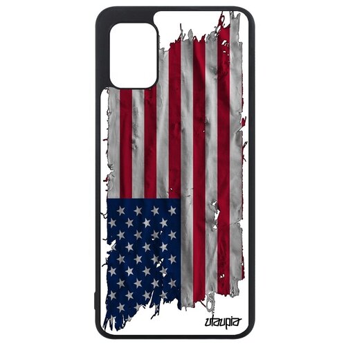 фото Модный чехол для мобильного // galaxy a31 // "флаг соединенных штатов на ткани" страна стиль, utaupia, белый