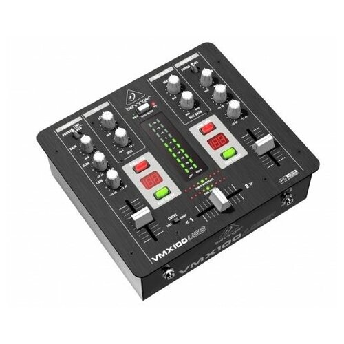 BEHRINGER VMX100USB - микшер для DJ, 2-канальный, Встроенный USB-интерфейс, МАС, РС numark m6 usb 4 канальный dj микшер