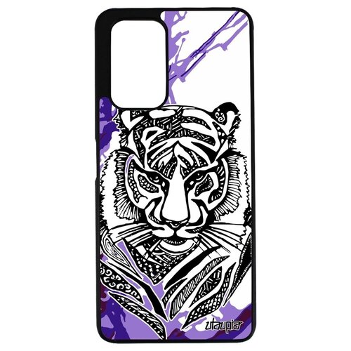 фото Противоударный чехол для мобильного // xiaomi redmi note 10 pro // "тигр" tiger стиль, utaupia, розовый