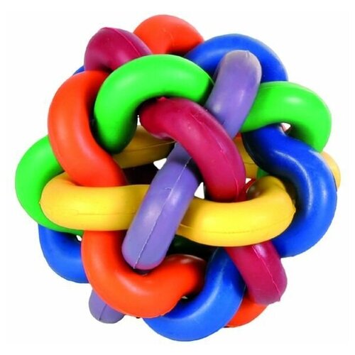 фото Мяч плетёный 7сантиметров, каучук trixie