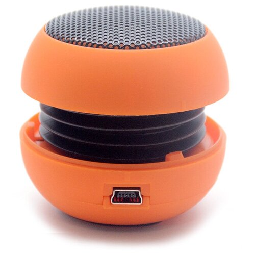 Портативная колонка с разъемом 3,5 мм / Mini audio speaker / Оранжевый