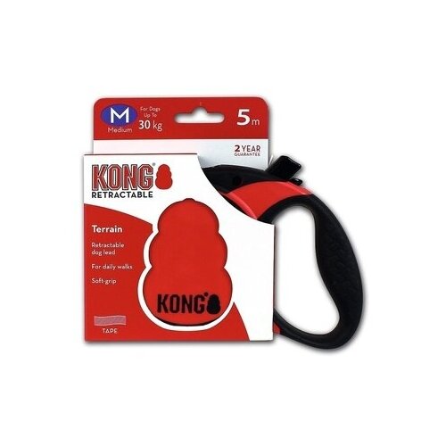 Kong рулетки Рулетка для собак Terrain L (до 50 кг), красная, лента 5 метров 150421, 0,425 кг (2 шт)
