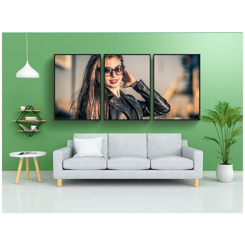 фото Набор модулных постеров для интерьера "женщина, красивая, молодой" 60x90 см. в тубусе, без рамки lotsprints